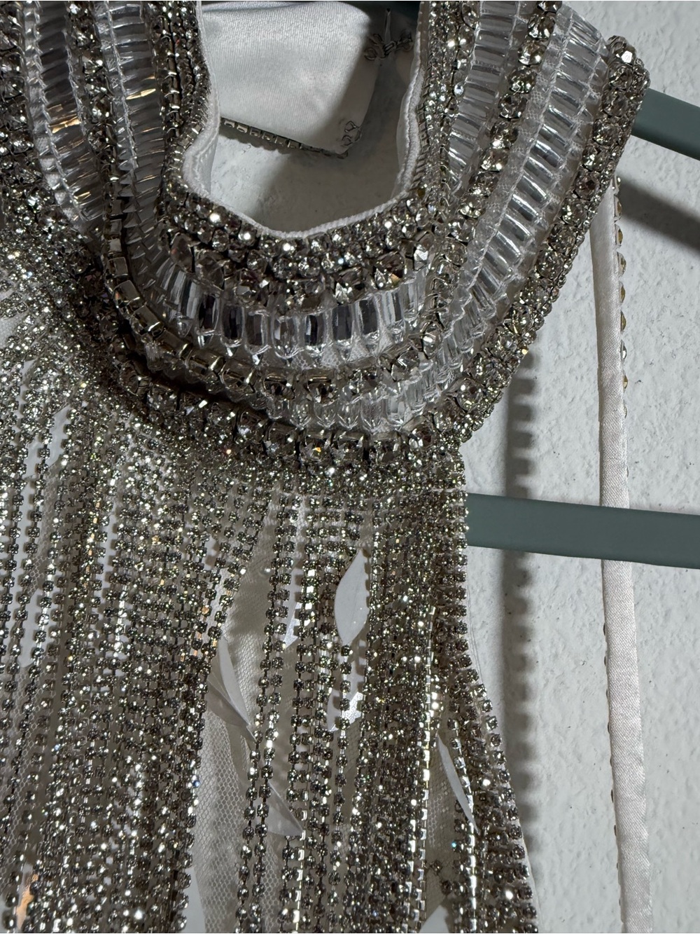 Retrofete Silver Backless Fringe Mini Dress - Picture 5 of 15